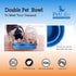 PetLike Ants Away Double Cat Dog Pet Water and Food Bowls,6cups /48oz Cat Dog Feeding Bowl Pet Food Dish for Puppy Medium larger Dogs Cats (Blue, ...