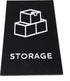 Storage Sign, ADA Compliant Modern Design Door Sign with Grade 2 Braille for Storage Private Area with 3M Double Sided Tape...