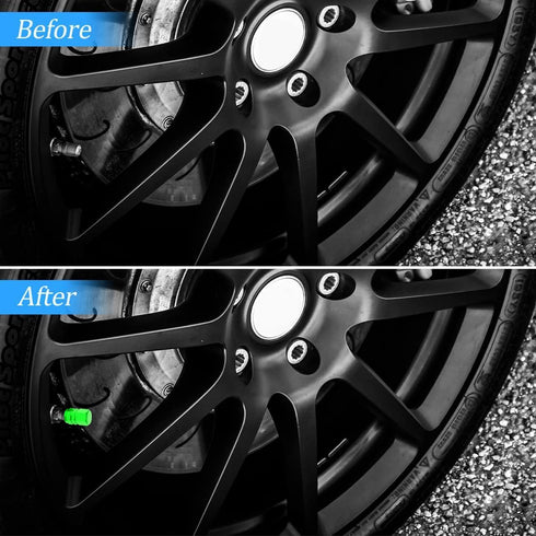 Car Tire Stem Valve Caps, 4 Pcs Aluminum Alloy Valve Stem Covers, Corrosion Resistant Leak-Proof Tire Cap Cover Accessories, Hexgon Style Wheel Ai...