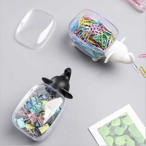 Cotton Ball Holder Dispenser 2-Pack,Acrylic Qtip Containers with Lid, Cute Elephant Vanity Organizer Canister for Bathroom Countertops,Birthday Mo...