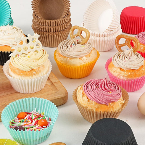 Standard Natural Cupcake Liners for Baking 200 Counts - Caperci Greaseproof Muffin Baking Cups for Wedding Birthday Party Baby Shower Festivals (N...