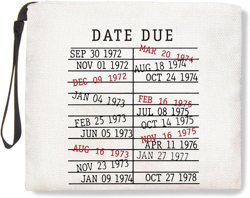 Funny Librarian Gifts Makeup Bag Bookish Gifts Cosmetic Travel Bag Book Lovers Gifts Zipper Pouch Book Club Gifts Skincare Bag Nerd Bookworm Readi...