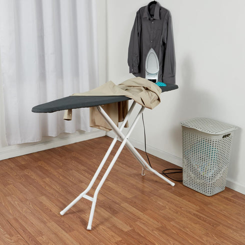 Ironing Board Cover and Pad (Charcoal), 100% Cotton with Premium Polyester Padding by Seymour Home Products; Fits Full Size Board | Stain and Scor...