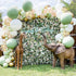 Sweet Baby Co. Sage Green Balloon Garland Arch Kit with Eucalyptus Olive, Peach, White, Gold Balloons and Greenery for Forest Safari Jungle Tropic...