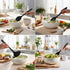Culinary Couture Black Silicone Kitchen Utensils Set of 6, Non-Stick Heat-Resistant Silicone Kitchen Utensils Set with Steel Inner Core...