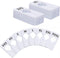 40 Pack Rectangular White Plastic Clothing Size Closet Rack Dividers Hangers, Preprinted in 8 Sizes XXS, XS, S, M, L, XL, XXL, XXXL (2.5”x 5”, Inn...