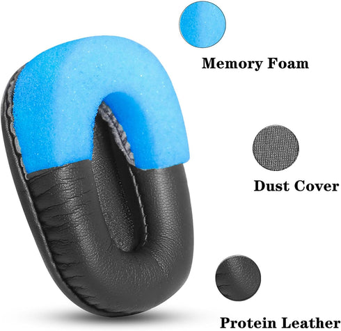 Replacement Ear Pads Cushions Compatible with VXI BlueParrott B450-XT S450-XT B450XT Noise Canceling Bluetooth Headset Protein Leather Earpads Ear...