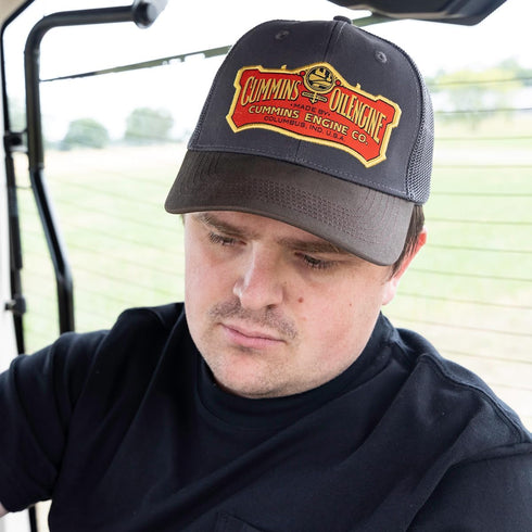 Cummins Hat Vintage Baseball Cap 1919 Logo Snapback Trucker Hats for Men Wome,Mesh Snapback Cap, Brown...