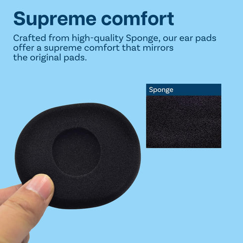 Ear Pads Replacement for Logitech H800 Headphone by MMOBIEL - Sponge Ear Pad Cushions - Earpads Replacement – Black......