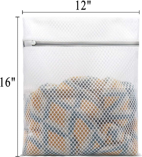 3Pcs Durable Honeycomb Mesh Laundry Bags for Delicates 12 x 16 Inches (3 Medium)...