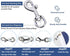 4PCS Flag Swivel Snap Clips Stainless Steel Flag Snaps Hooks Heavy Duty Metal Flagpole Accessories Eye Bolt Clips for Pet Leash, Key Chain, Leathe...