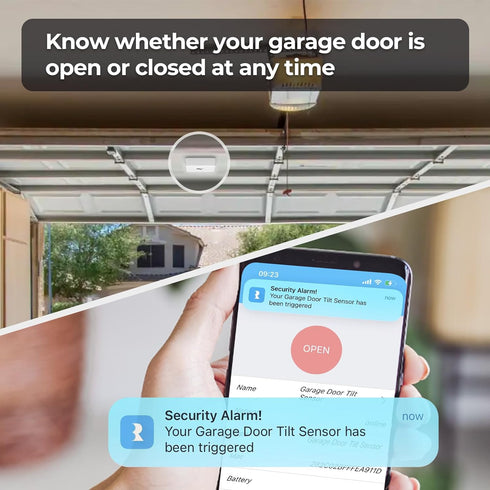 THIRDREALITY Zigbee Smart Garage Door Tilt Sensor, Smart Home Compatibility, Adjustable Sensitivity Levels, Up to 2-Year Battery Life, Zigbee Hub ...
