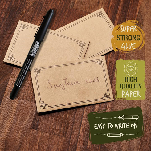 Brown Color 250 Small Coin Envelopes with Black Pen 2 1/4 x 3 1/2 inches 130 gsm Seed Envelopes for Storage of Keys, Cards, Wage, Stamp Collection...