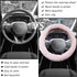 Fluffy Car Steering Wheel Cover for Women,JXJKMMN Winter Volkswagen Elasticity Fashionable Faux Wool Warm Fuzzy Steering Wheel Cover Universal Fit...