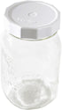 Masontops Tough Tops - Ball Wide Mouth Mason Jar Lids Plastic Leakproof - BPA-Free White Plastic Mason Jar Lids - Reusable Dry Canning Lids fit Ba...