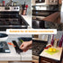 Stove Gap Covers Kitchen Counter Gap Covers (25 Inch, 2 Pack) Heat Resistant Oven Gap Filler Seals Gaps Between Stovetop and Counter, Easy to Clean, Black