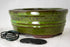 Oval Glazed Cactus & Succulent Planter, Bonsai Pot with Mesh & Wire 6"x 4.5"x 2.5" - Moss Green...