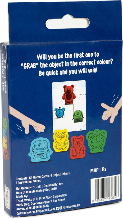 Grab - A Game of Quick Reflexes for Kids by Trunkworks | Fun Family Card Game for Kids Ages 6 + years | Develops Reflex, Hand Eye Coordination, Fo...