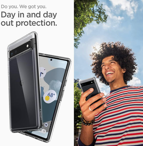 Spigen Ultra Hybrid Designed for Pixel 6a Case (2022) - Crystal Clear...