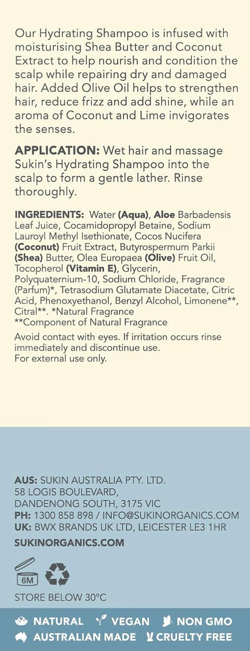 Sukin Haircare Hydrating Shampoo, 33.82 Ounce...