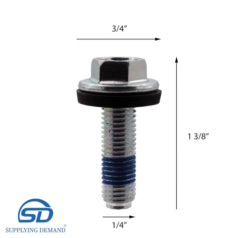 Supplying Demand 358237 285009 Clothes Washer Agitator Bolt Replacement with Rubber Gasket