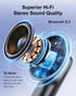 Wireless Earbuds, 42H Playtime Bluetooth 5.3 Headphones, HiFi Stereo Call Noise Cancelling Earbuds, IPX7 Waterproof Stereo in-Ear Earphones with L...