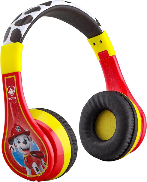 eKids Paw Patrol Kids Bluetooth Headphones, Wireless Headphones with Microphone includes Aux Cord, Volume Reduced Kids Foldable Headphones for Sch...