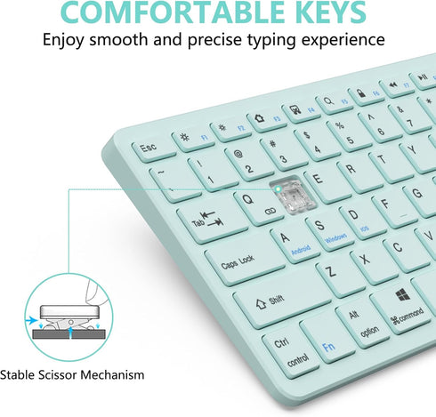 Bluetooth Keyboard for iPad, Bluetooth Keyboard Compatible iPad 10th 9th 8th, iPad Air 5th 4th, iPad Pro 13/12.9/11 inch, iPad Air 13/11 inch, Por...