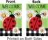 Ladybug Spring Summer Garden Flag 12x18 Inch Double Sided Ladybug Daisy Welcome Yard Flag Buffalo Plaid Check Burlap Banner Seasonal Farmhouse Dec...