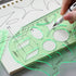 MWELLEWM 11 Pcs/Set Geometric Drawing Template Stencils Drawing Rulers Multi-Function Measuring Ruler for Studying, Designing and Building School ...