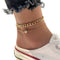 Layered Cuban Link Anklet Punk Chunky Chain Ankle Bracelets Gold Bead Thin Anklet Summer Beach Barefoot Anklet Foot Chain Jewelry for women Girls...