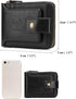 BAIGIO Genuine Leather Wallets for Men Multi Card Purse with Zipper Wallet Men RFID Blocking Coin Pocket (Black)...