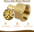 JUWO PEX Fitting, 1/2" Female NPT to 1/2" PEX Adapter for Plumbing Repairs or Remolding, Sturdy and Durable Brass Crimp Fitting (6 Pack)...