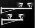 2D Adjustable Security Surveillance CCTV Camera Mounting Bracket Duckbill Head Universal Joint Bracket Crossbar Adapter (2D Aluminum Alloy Mount A...