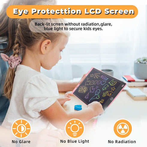 LCD Writing Tablet, 2 Packs Drawing Pads for Kids 3 4 5 6 Years Old 12 Inch Colorful Lines Doodle Scribble Boards Educational Toys for Boys Girls ...