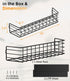 Kids Bookshelf - 2PACK, Black, 4.1" D x 16" W x 3.2" H, Metal Book Shelf for Wall, Versatile Floating Bookshelf for Nursery Toddler Classroom Bedr...