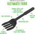 GreenLife Cooking Tools and Utensils, 10-in-1 Silicone Fork to Stir Mix Mash and Scrape, Heat and Stain Resistant, Dishwasher Safe, Grey...