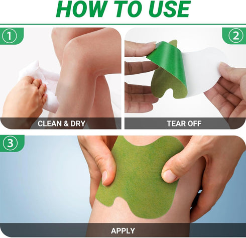 Knee Pain Patches - 48 Count Herbal Plaster Maximum Strength Heat Patches, 8 Hour Deep Heating Extra Strength Joint Soreness Soothing Patch for Kn...