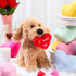 Dog Plush Stuffed Animal Puppy Dog with a Heart I Woof You Gifts Cute Heart Dog Toys for Girls Boys Couple Mom Birthdays Wedding Christmas Valenti...