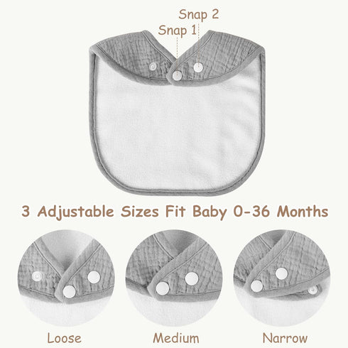 Yoofoss Muslin Baby Bibs for Boy Girl 10 Pack Cotton Bandana Drool Bibs for Unisex Newborn Toddler, Soft Absorbent Drooling Bibs...