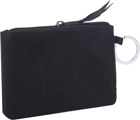 Iconic Zip ID Case Wallet/Coin Purse with Id Window - Signature Cotton (Black)...