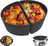 6 Quart Silicone Slow Cooker Divider Liners Oval. Thickened, Weighted & Sturdy Reusable Crockpot Inserts Compatible With Most 6 Qt Crock Pot Slow ...