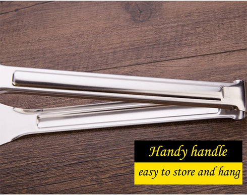 Tenta Tenta Kitchen Tongs Stainless Steel Buffet serving utensils Salad BBQ Tongs Heavy Duty Serving Food Tongs for Frying,Cooking,Clipping Toast ...