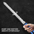 Stainless Steel Garden Knife with 11" Blade with New Handle, Double Side Utility Sod Cutter Lawn Repair Garden Knife with Nylon Sheath (BLUE)...
