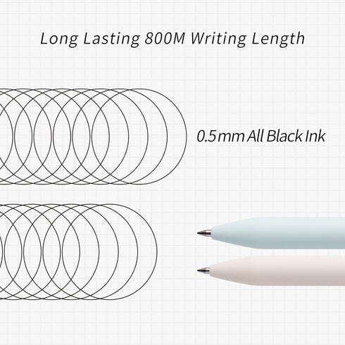 Kaco FIRST Gel Pens Cute Stationery Black Ink 2 Pieces with Extra 4 Refills, 0.5mm Fine Point, Aesthetic Cute Star Pens for Journaling Christmas H...