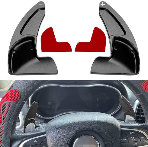 Steering Wheel Shift Paddle Extension Cover Compatible with Jeep Grand Cherokee 2014-2020 Dodge Challenger Charger Durango RT and Scat Pack Extend...