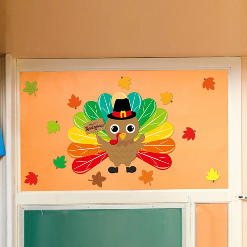 Turkey Bulletin Board Decoration Set Thanksgiving Turkey Cutouts Fall Classroom Decor School Supplies...