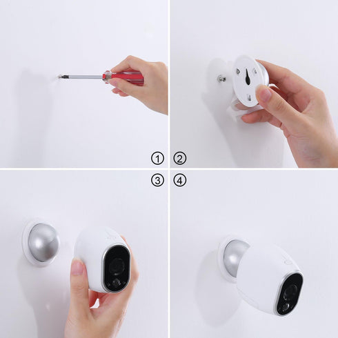 Skylety 4 Pack Security Wall Mount, Metal Magnetic Mount Compatible with Magnetic Arlo, Arlo Pro, Arlo Pro 2, White, Arlo Accessories...
