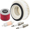 Motorcycle Air Filter & Oil Filter & Fuel Filter & Spark Plug Compatible with Yamaha XVS650 V-Star 650 Custom 1998-2011 XVS650AT V-Star Silverado ...