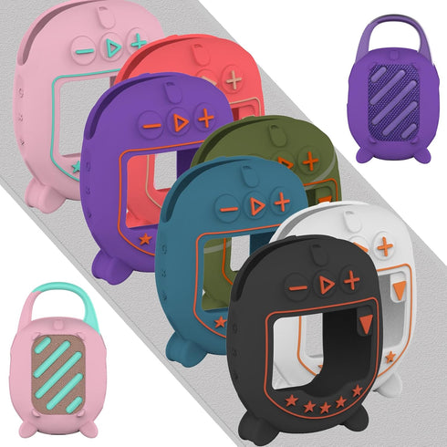 Silicone Cover Case for JBL Clip 5 Ultra Portable Bluetooth Speaker, Protective Skin Accessories for JBL Clip 5 Pro Sound Bluetooth Speaker Stand ...